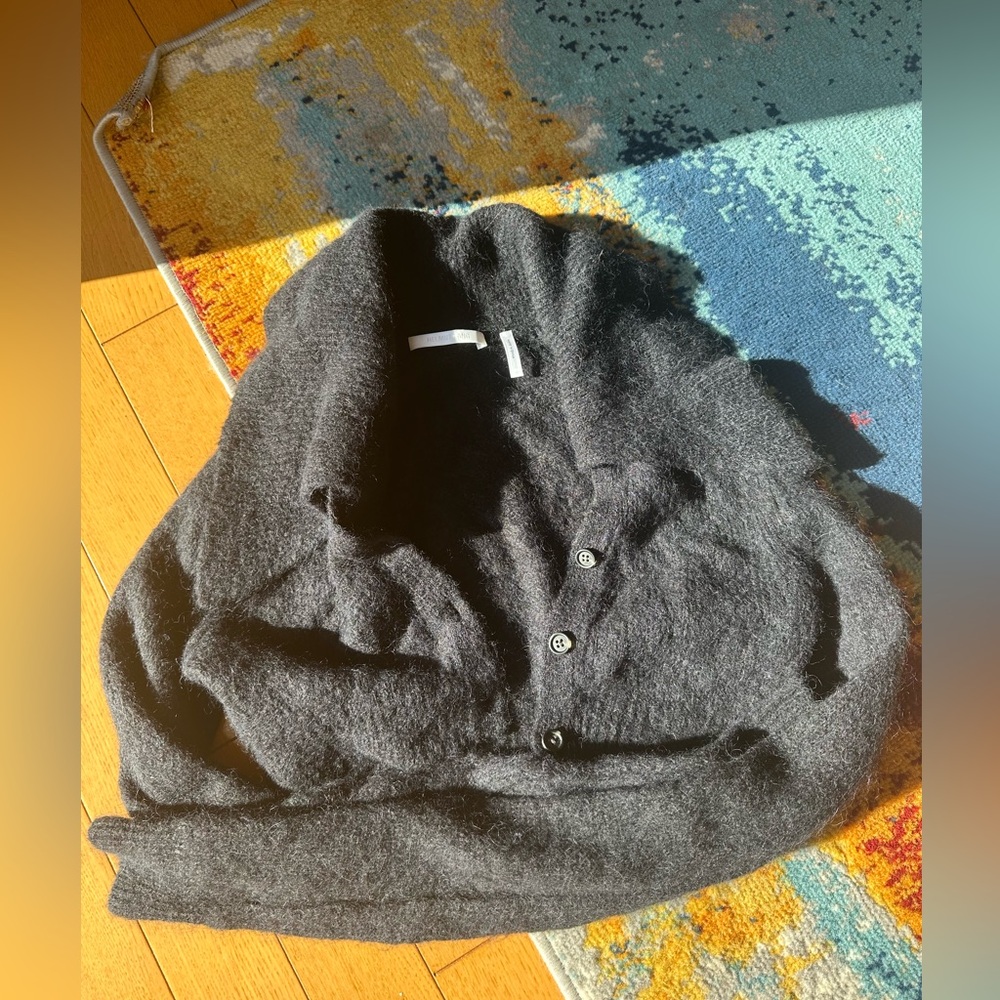 Helmut lang black mohair cropped top in excellent condition